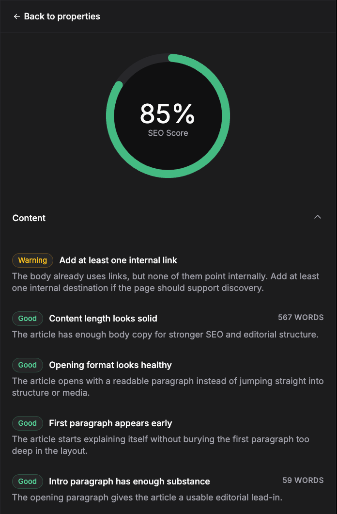 Paragraph CMS SEO preview